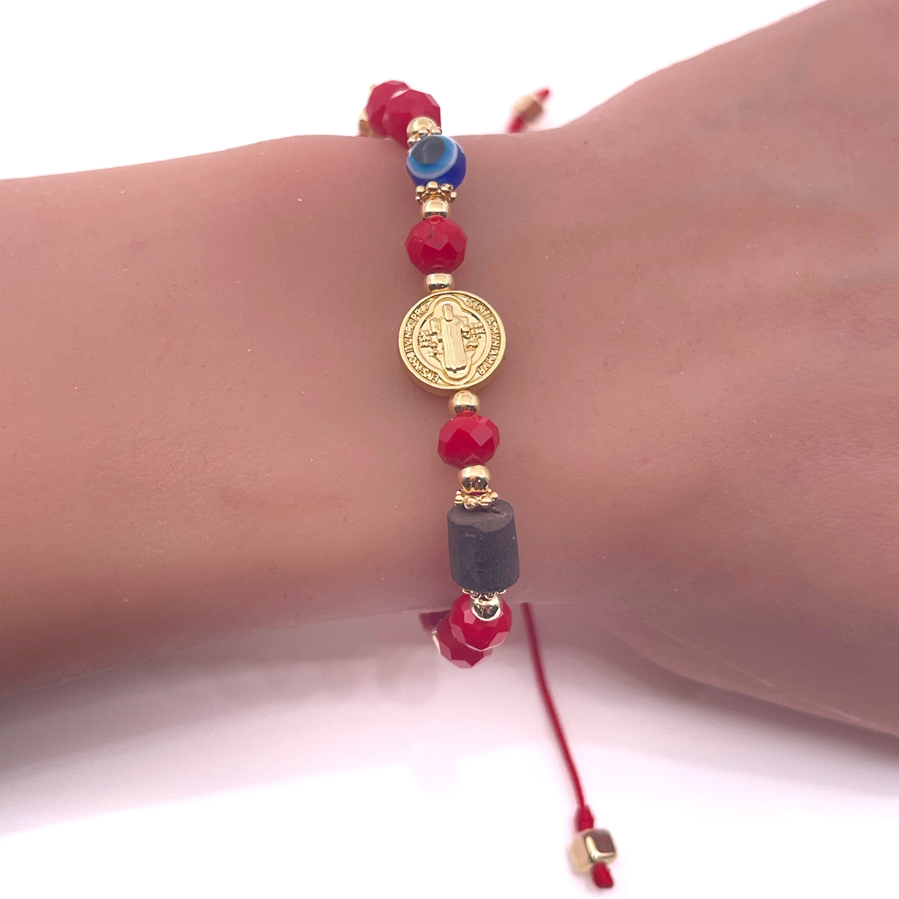 Evil Eye Talisman Genuine Azabache Red Adjustable Protection Bracelet for Women
