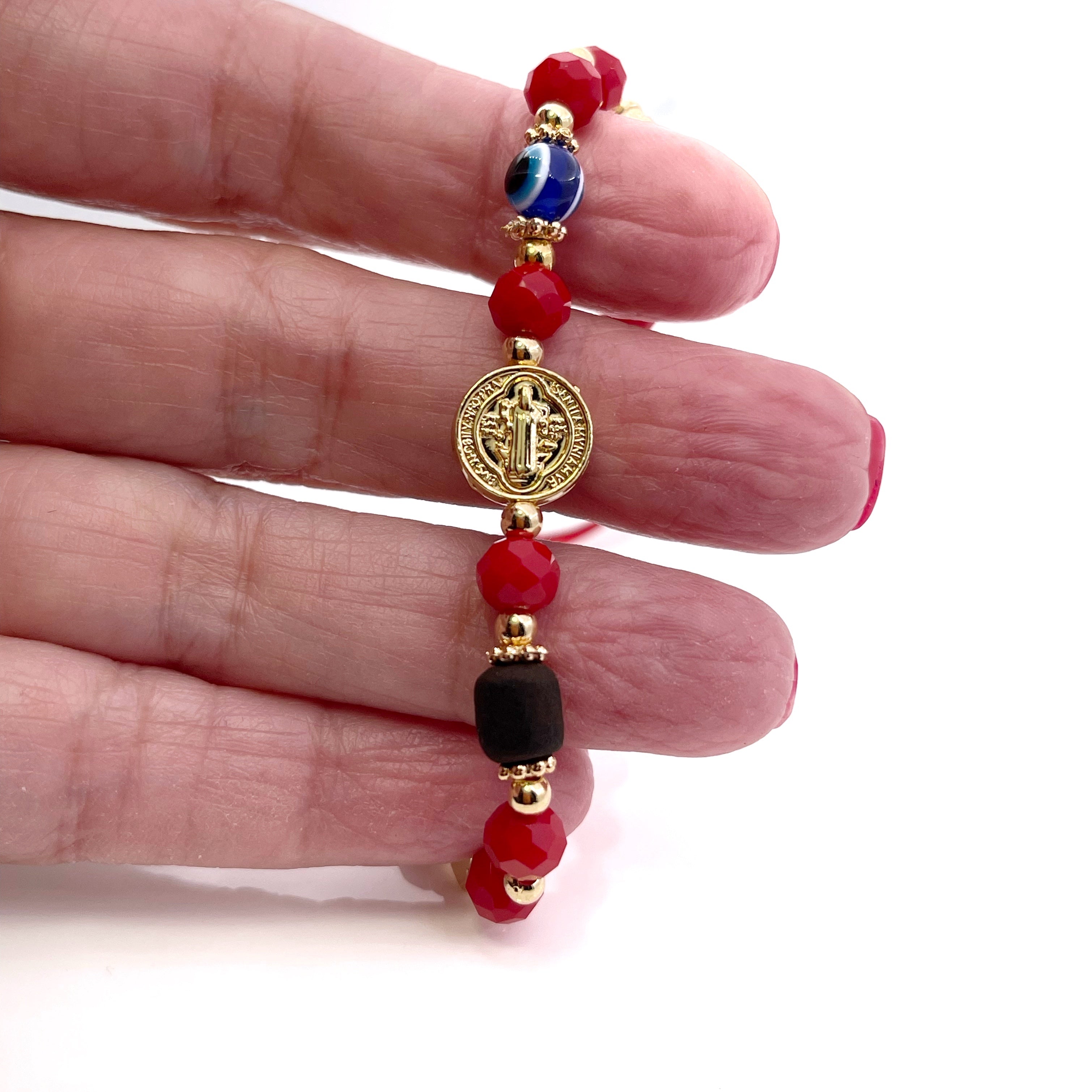 Evil Eye Talisman Genuine Azabache Red Adjustable Protection Bracelet for Women