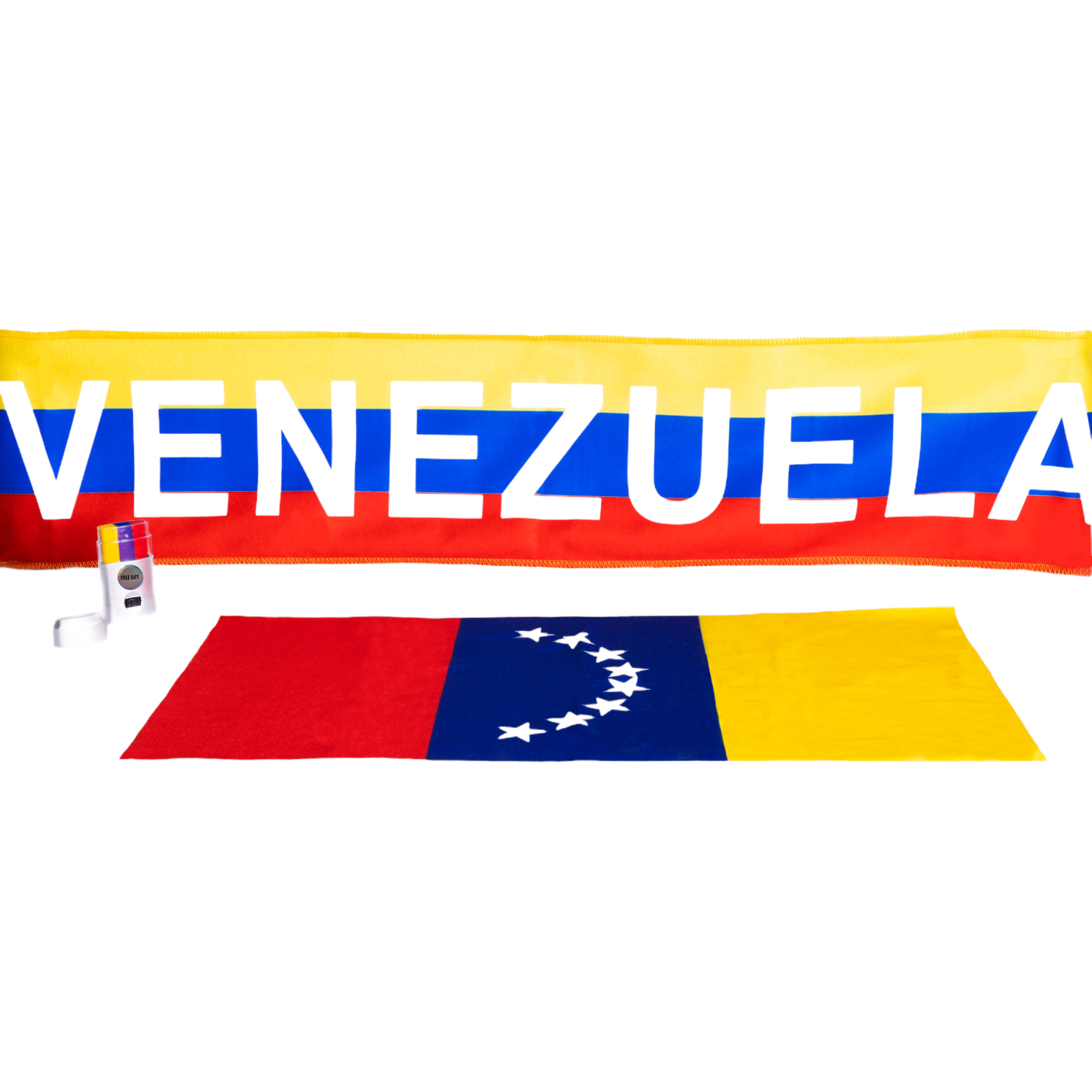 Venezuela Vinotinto Soccer National Tricolor Flag Accessory World Cup 2 Pcs Fan Kit
