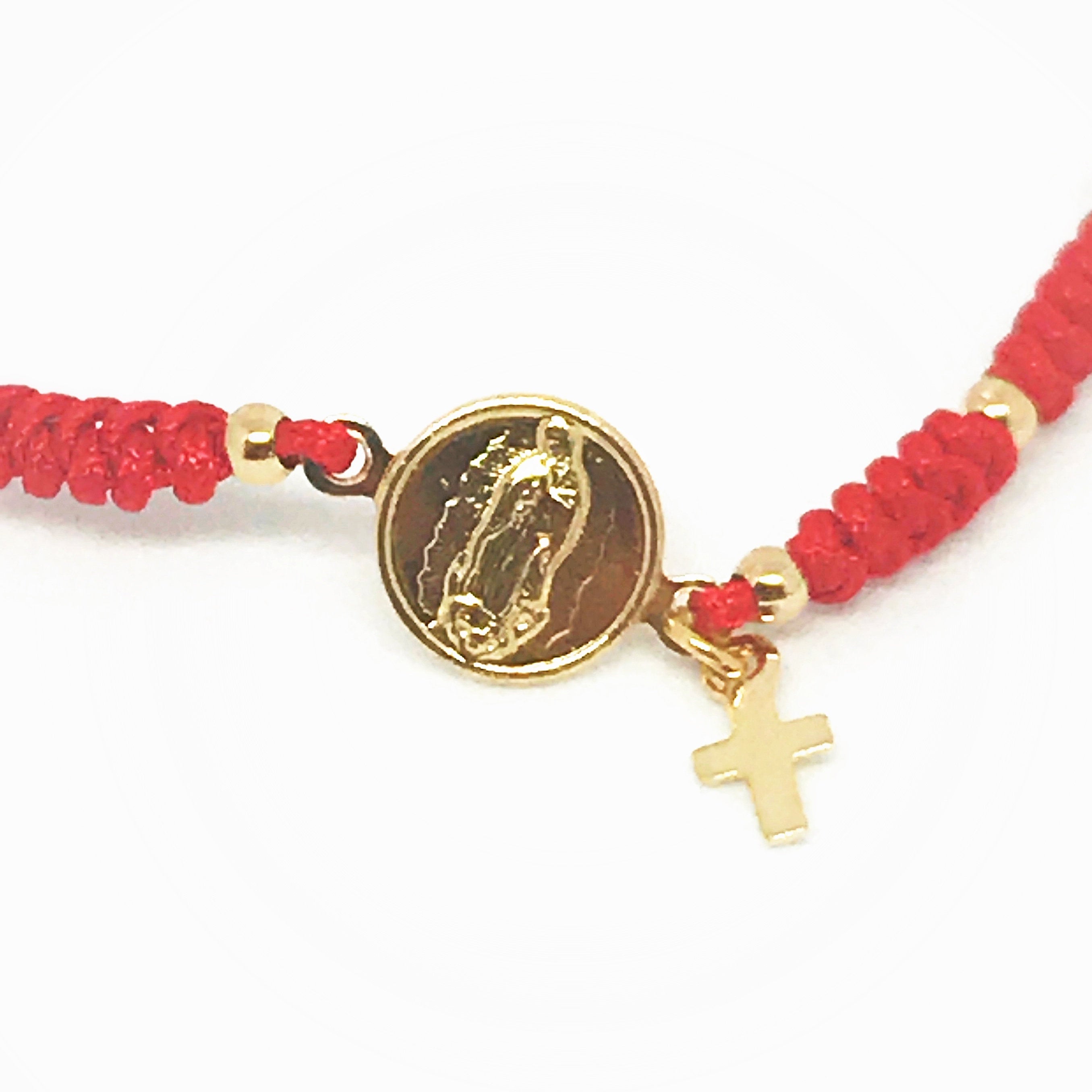 Christliches Armband Rot Rote Schutz-Armband Mit Virgen De Guadalupe, San Benito & San Judas – Handgefertigt In Den USA Virgen De Guadalupe Armband Christliches Armband Rot Rote Schutz-Armband Mit Virgen De Guadalupe, San Benito & San Judas – Handgefertigt In Den USA Virgen De Guadalupe Armband