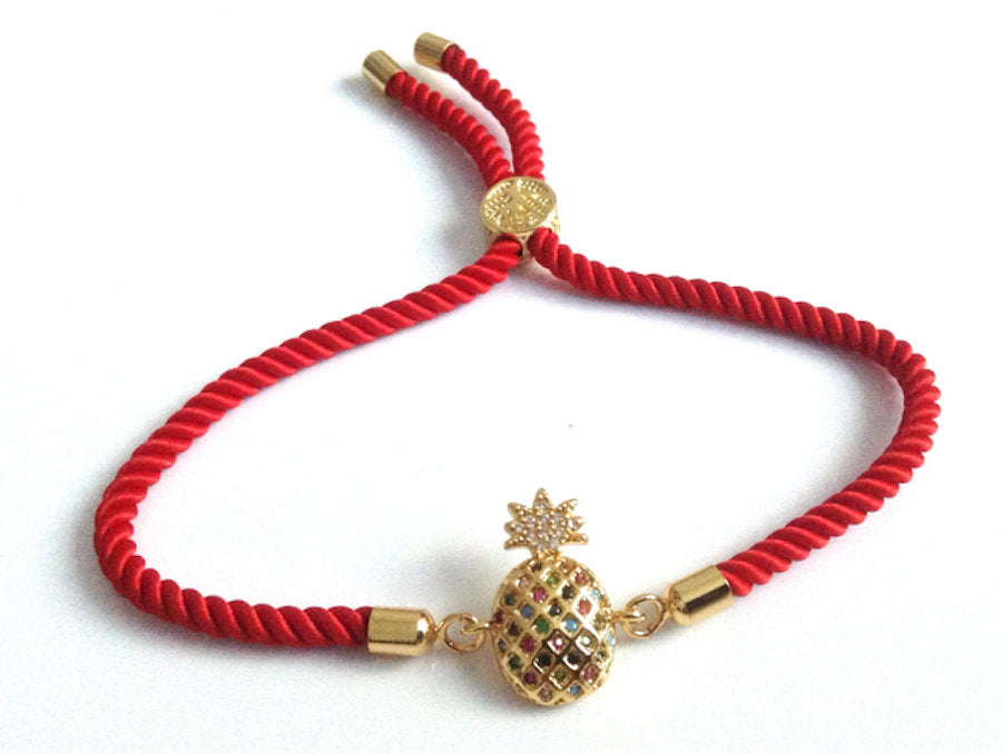 Pineapple red bracelet