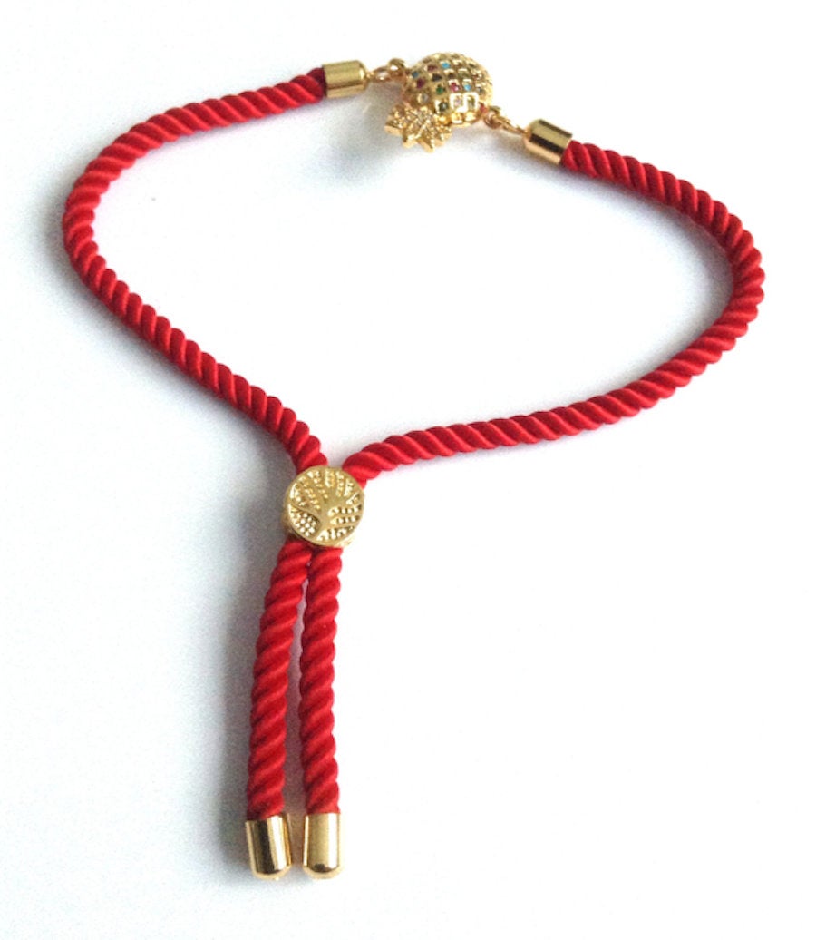 Adjustable Red Cord Bracelet