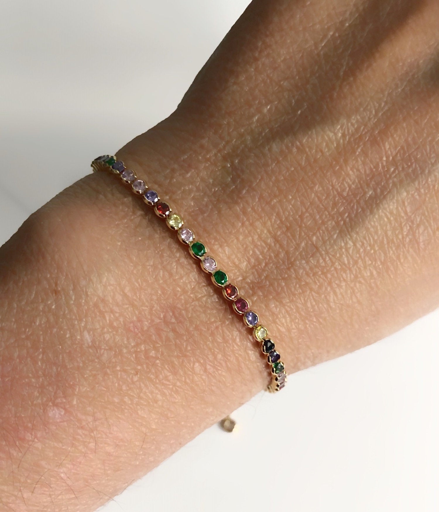 multi color dainty bracelet