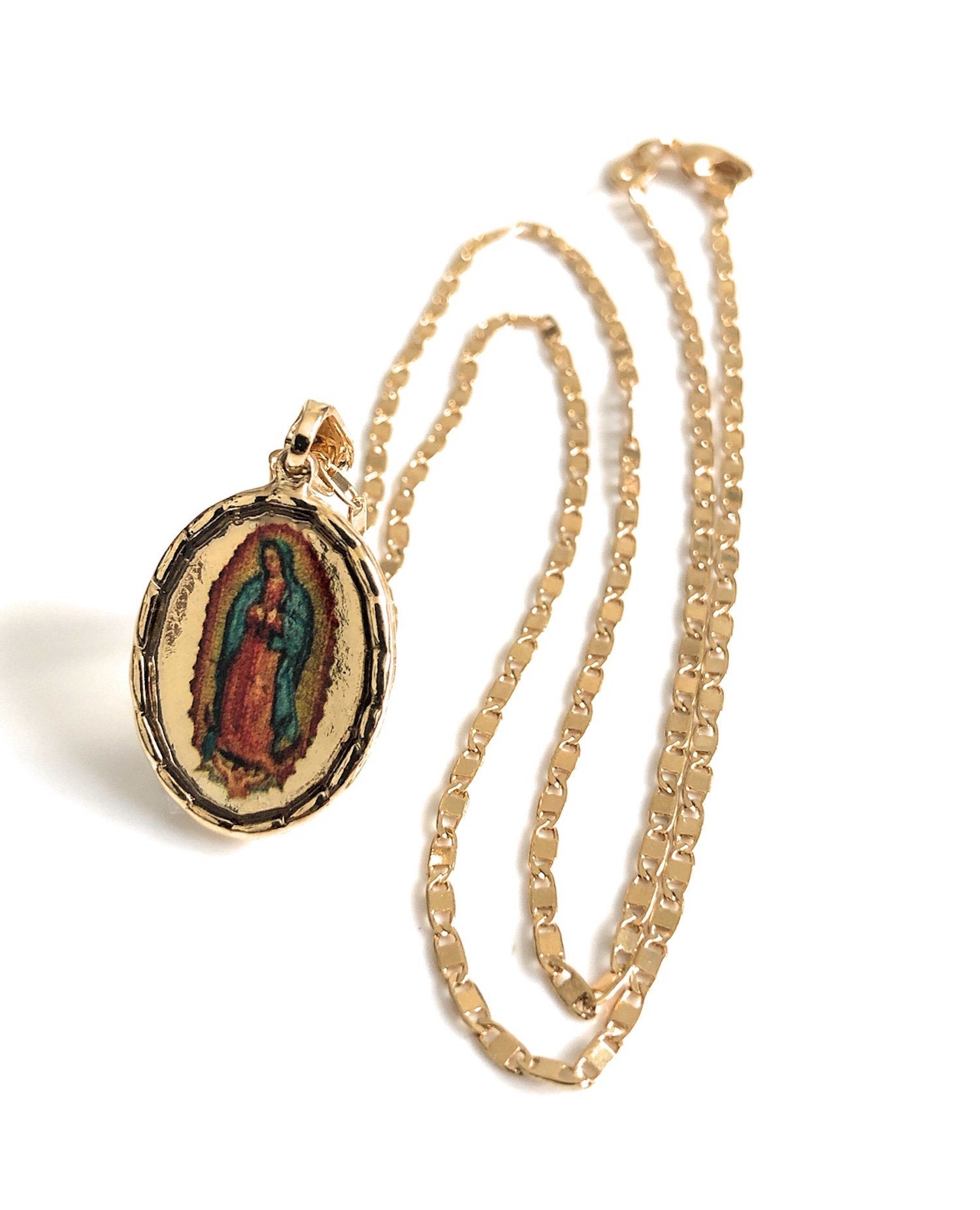 Our Lady of Guadalupe Medallion Pendant in 14K Two-Tone Gold | Zales Outlet