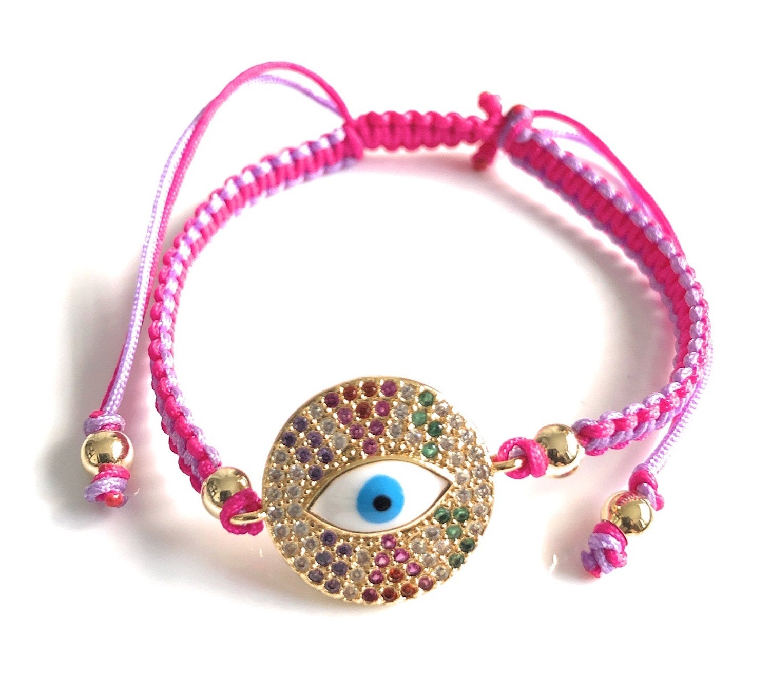 Evil Eye Rainbow Bracelet