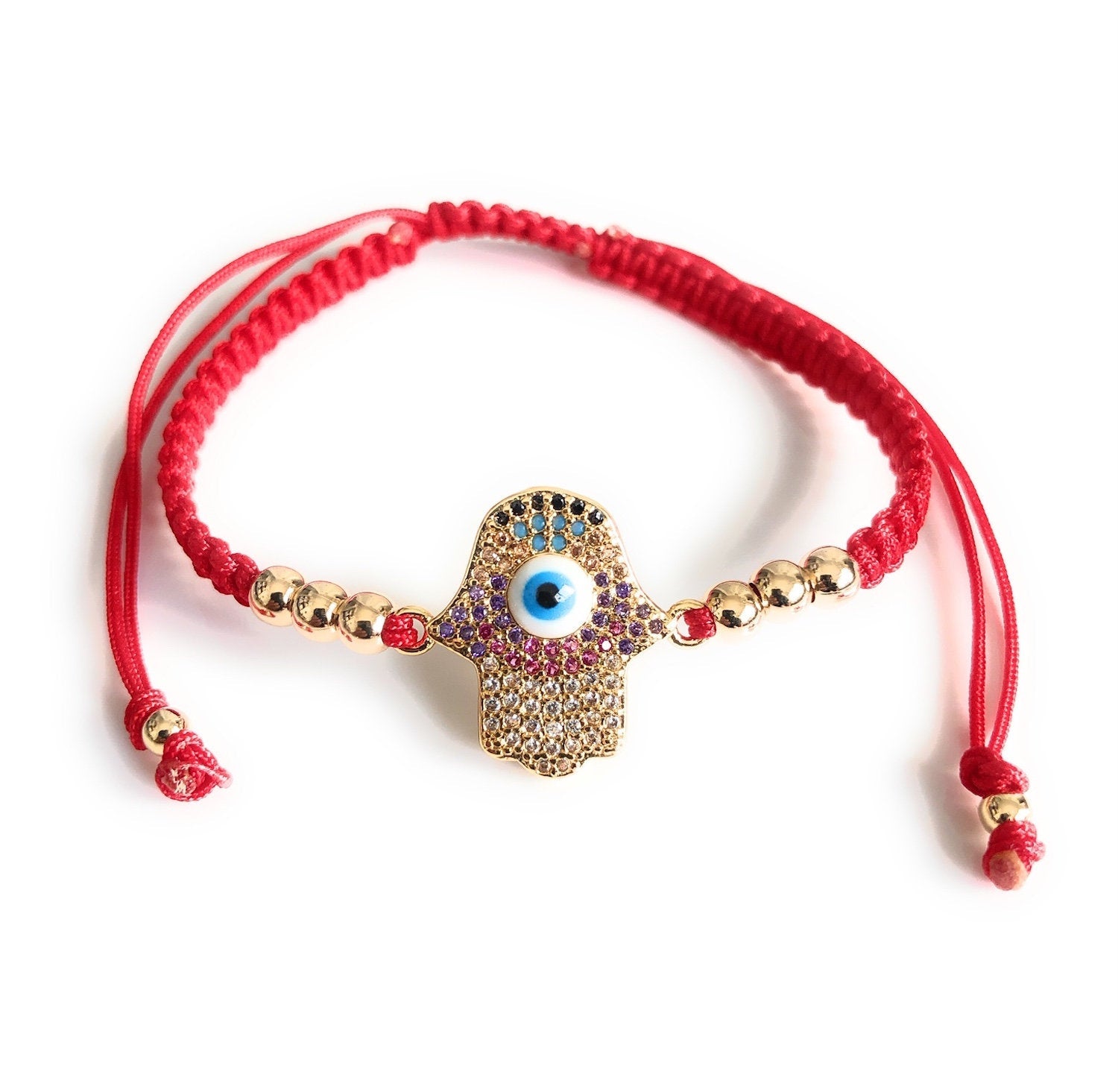 Hand of Fatima Red Bracelet